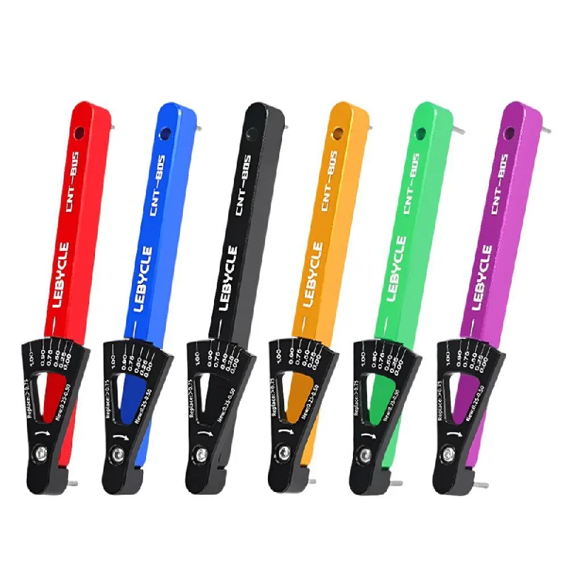 LEBYCLE 6 Colors Bicycle Chain Wear Indicator Tool Chain Links Checker MTB Road Bike Aluminum Alloy Repair Accurate Tools