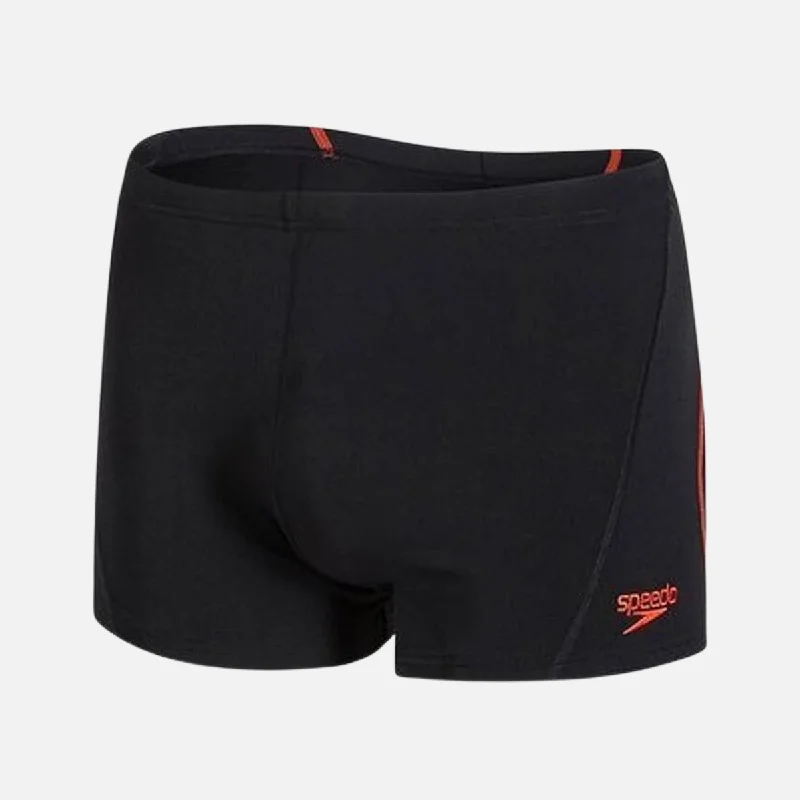 Speedo Essential Splice Aquashort Men's Swimwear -Black/Lava Red