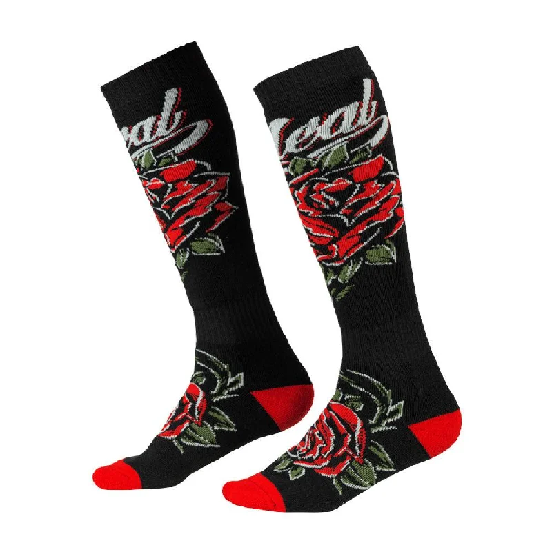 ONEAL PRO MX ROSES 2022 SOCKS - BLACK/RED