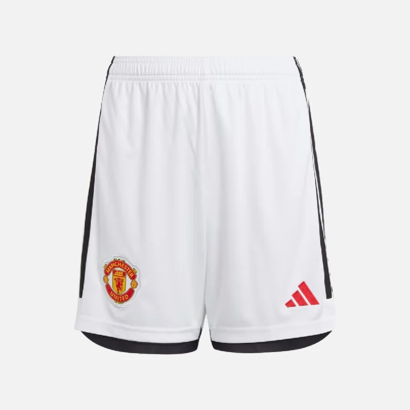 Adidas Manchester United 23/24 Kids Football Shorts (7-16 Years) - White