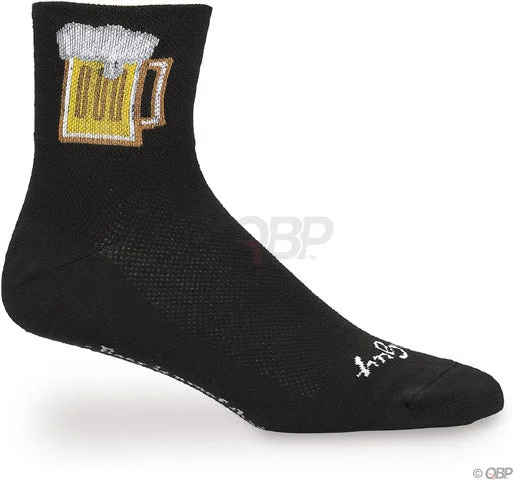 SockGuy Classic Beverage Socks - 3" Black Large/X-Large