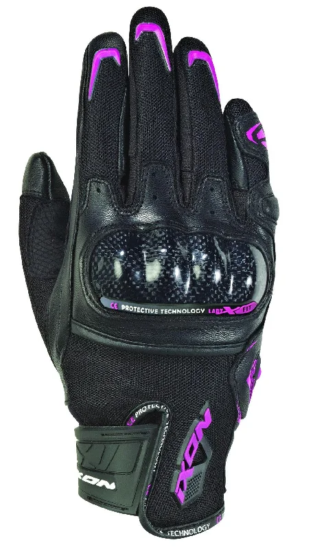 IXON RS RISE AIR LADY GLOVES - BLACK/FUCHSIA