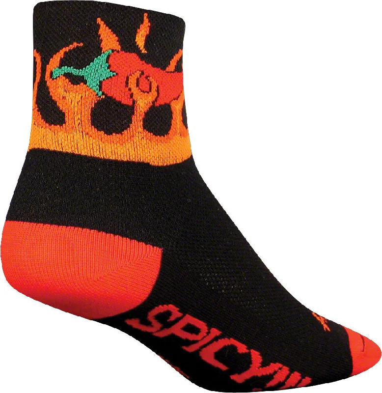 SockGuy Classic Spicy Socks - 3" Black Small/Medium