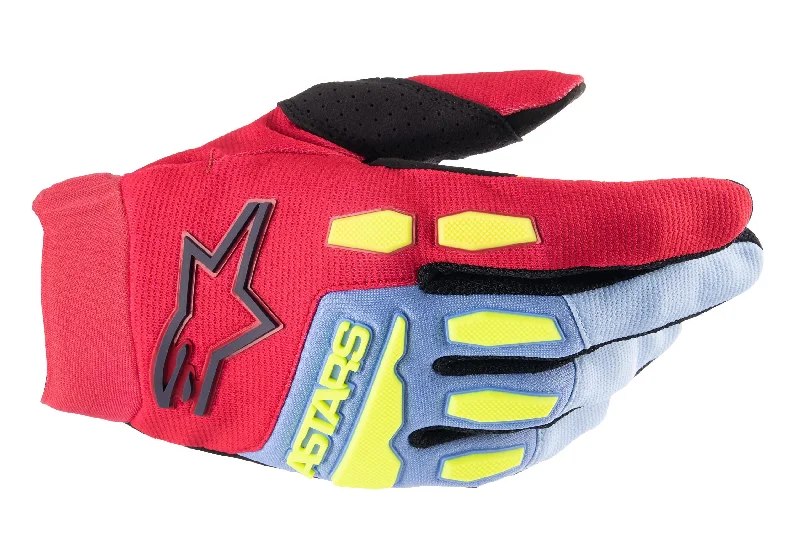 ALPINESTARS 2024 FULL BORE GLOVES - LIGHT BLUE/RED BERRY/BLACK