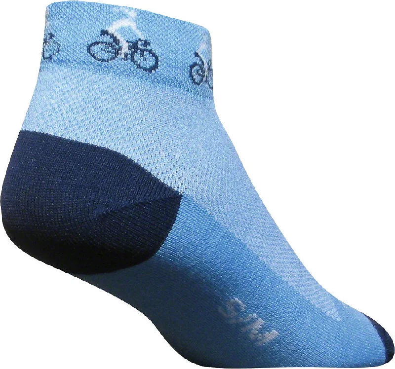 SockGuy Classic Ponytail Socks - 1" Blue Womens Small/Medium