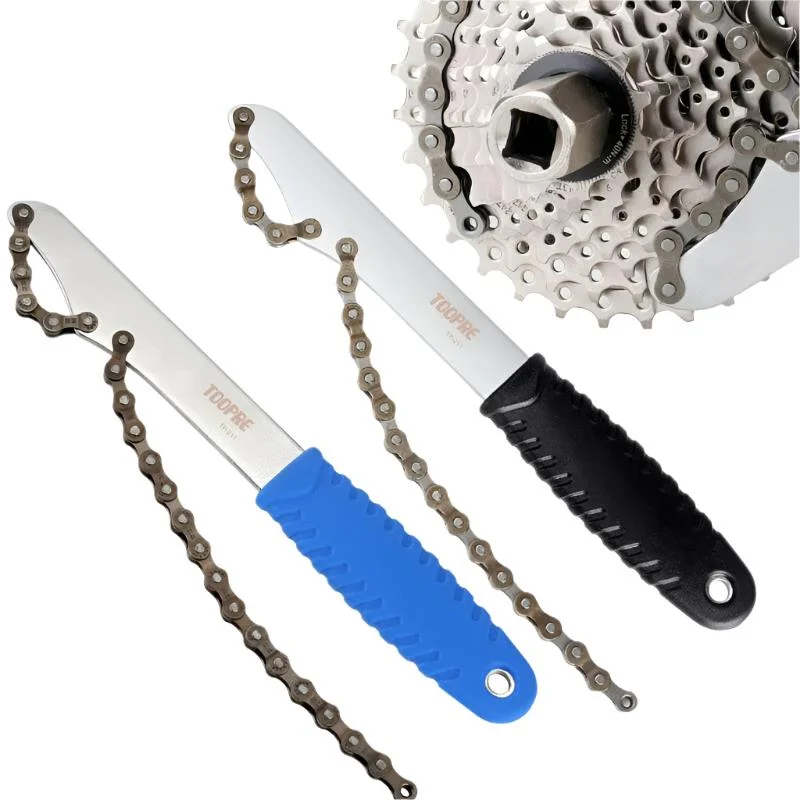 TOOPRE Bike Sprocket Remover Chain Whip Tool For Cassette Freewheel Turner Bicycle Chain Repair Kit Wrench