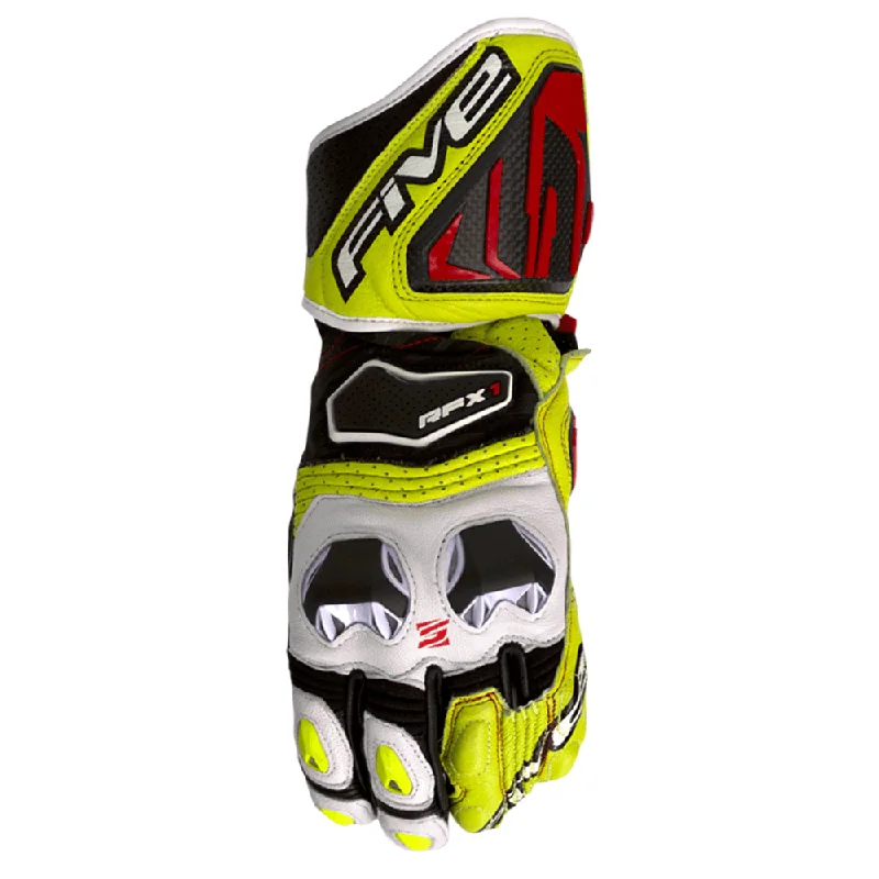 FIVE RFX-1 GLOVES - WHITE/FLUO YELLOW