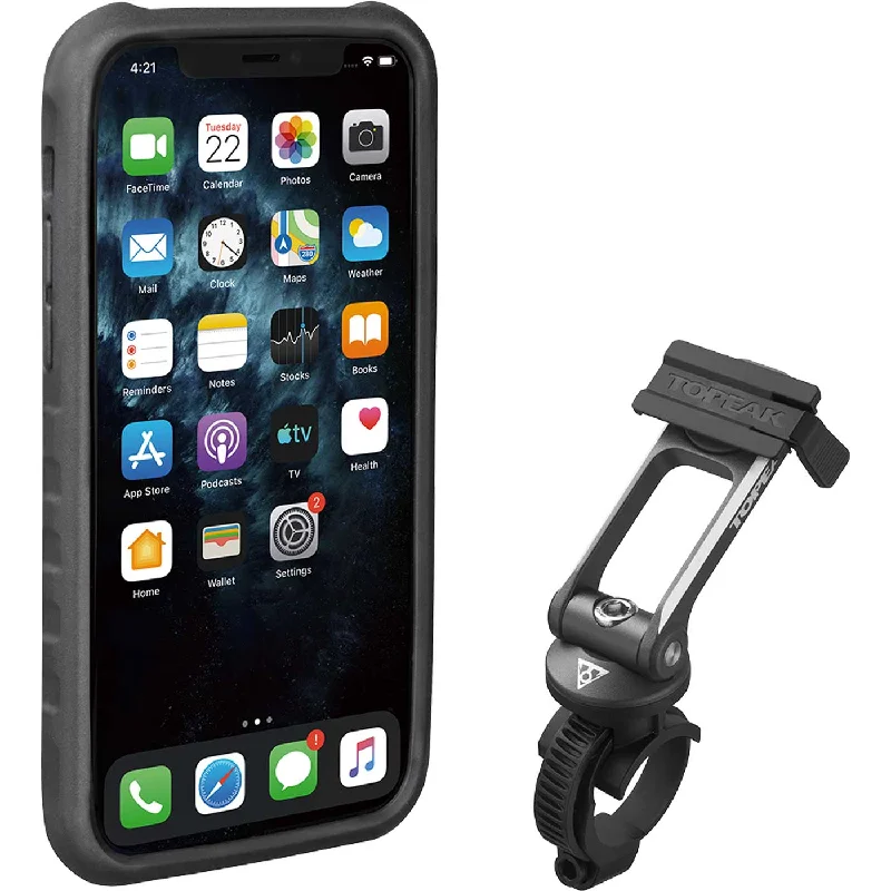 Custodia Topeak RideCase per iPhone 11 nera/grigia con supporto