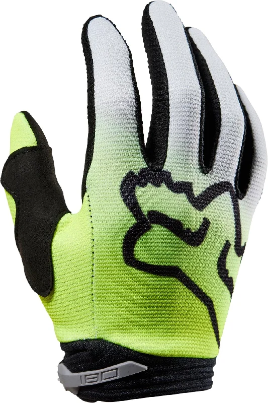 FOX 2023 YOUTH 180 TOXSYK GLOVES - FLUORESCENT YELLOW