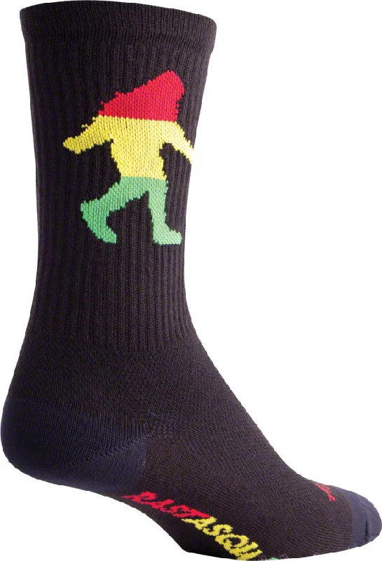 SockGuy Crew Rasta Squatch Socks - 6" Black Large/X-Large