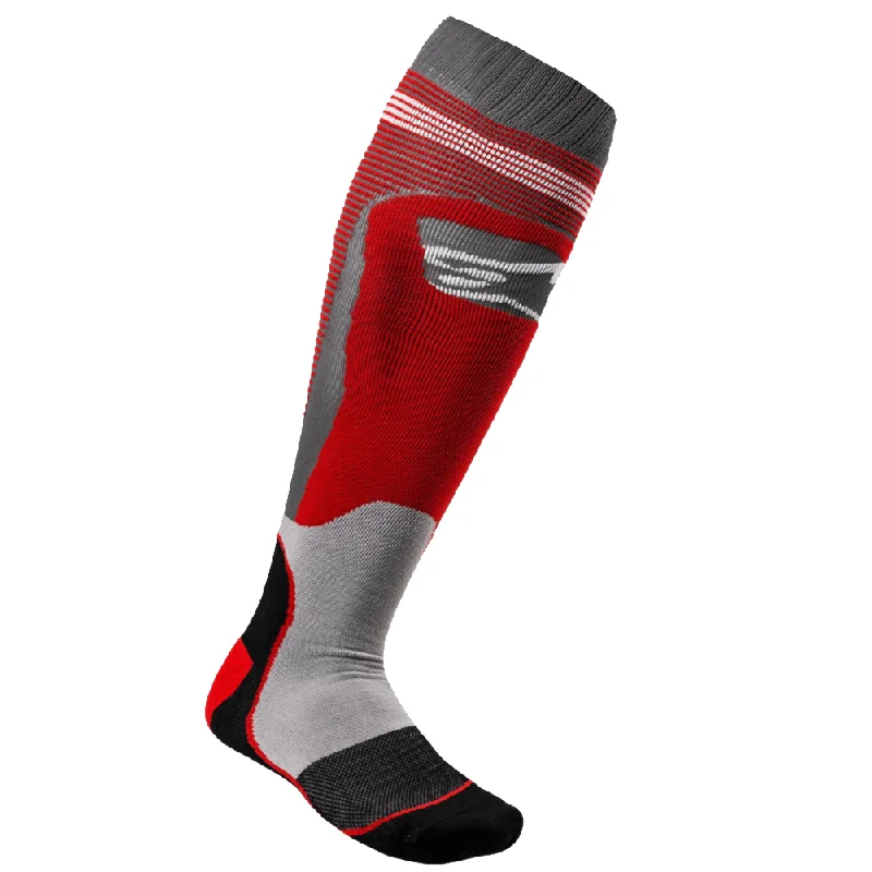 ALPINESTARS MX PLUS 1 SOCKS - RED/GREY