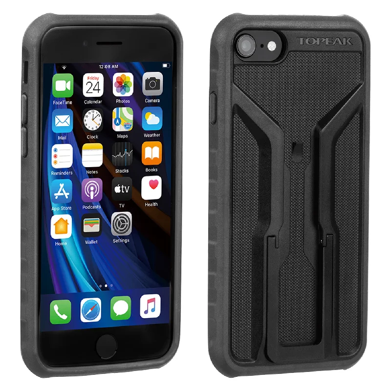 Custodia Topeak RideCase per iPhone SE 2nd Gen nera/grigia con supporto