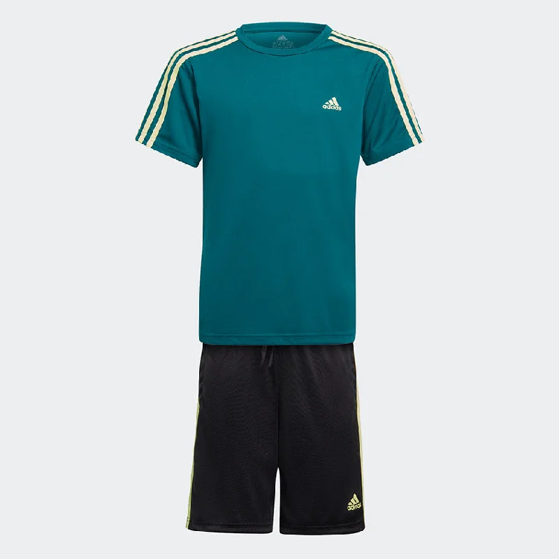 bicycle pedal responsiveness-Adidas Performance Short Tee Set -Green