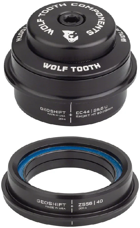 Wolf Tooth GeoShift Performance Angle Headset - 2 Deg Short EC44/ZS56 Black