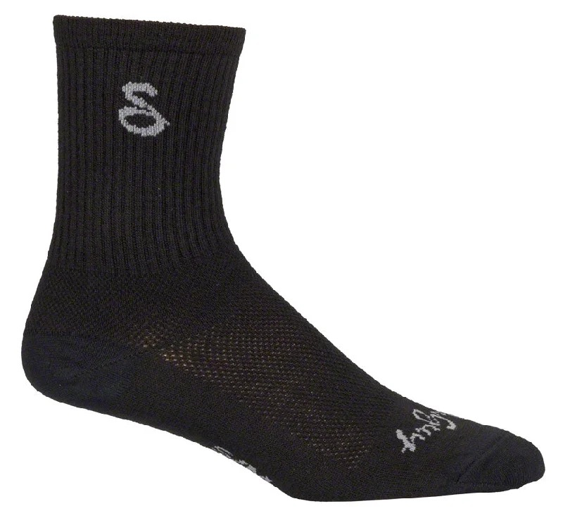 SockGuy Wool Tall Socks - 6" Black Small/Medium