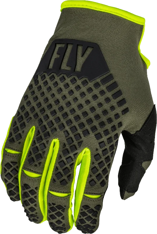 FLY 2023 KINETIC GLOVES - OLIVE GREEN/HI-VIS