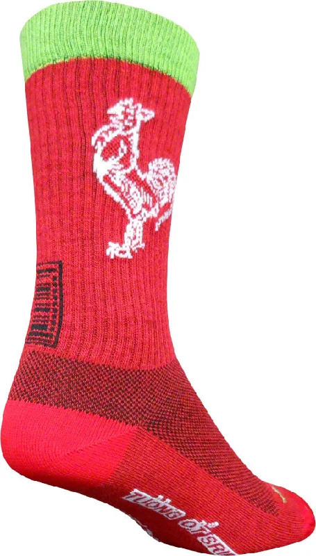 SockGuy Sriracha Wool Socks - 8" Red Large/X-Large