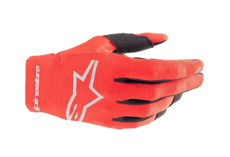 ALPINESTARS 2024 YOUTH RADAR GLOVES - MARS RED/SILVER