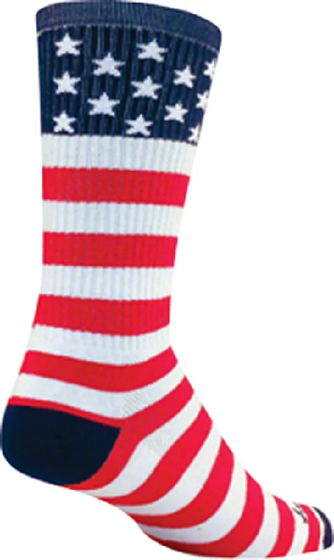 SockGuy Crew USA Flag Socks - 6" Red/White/Blue Small/Medium