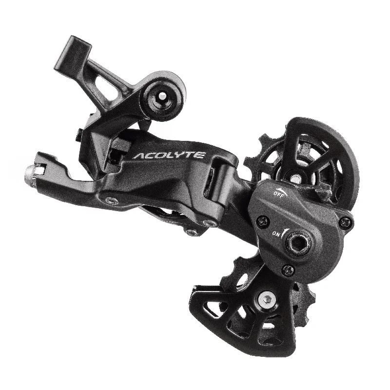 bicycle saddle responsiveness-MICRO SHIFT Acolyte Super Short Cage SpringLock Rear Derailleur