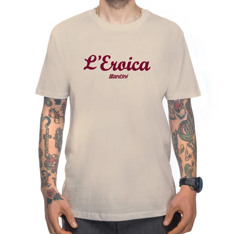 T-Shirt Santini Eroica - Marrone chiaro