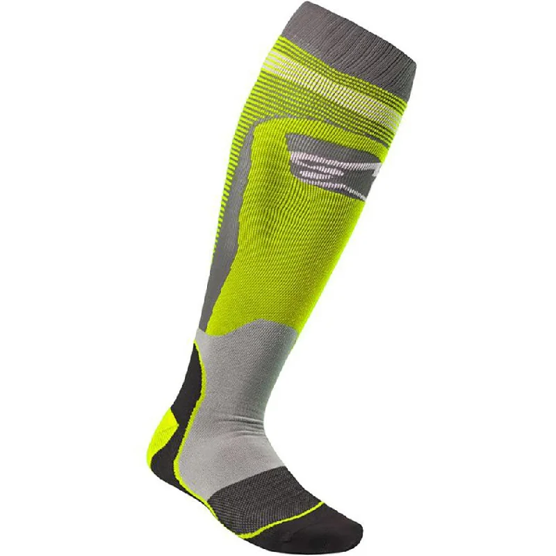 ALPINESTARS MX PLUS 1 SOCKS - YELLOW/GREY