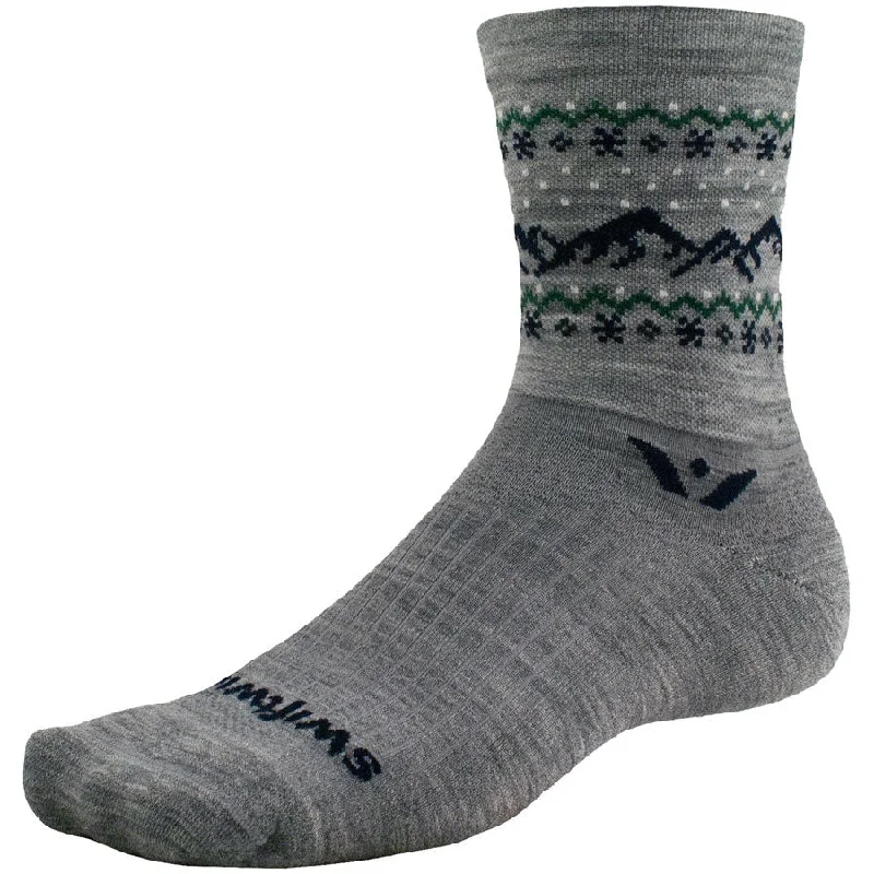 Vision Five Snow Capped Bike Socks - Gray