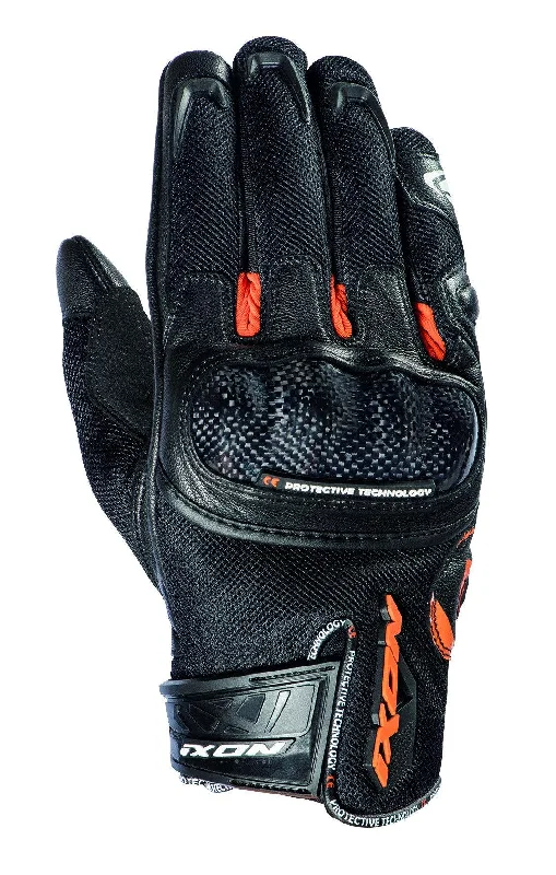 IXON RS RISE AIR GLOVES - BLACK/ORANGE