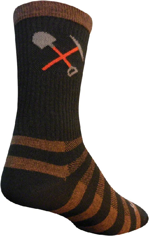 SockGuy Trail Maintenance Wool Socks - 6" Black Large/X-Large