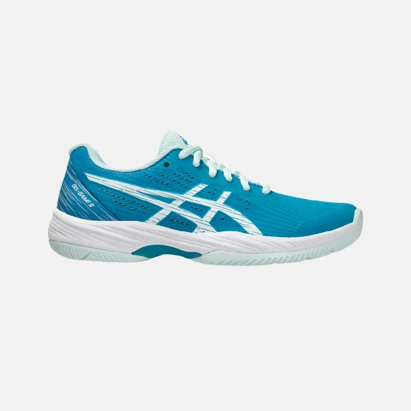 Asics GEL-GAME 9 Women's Tennis Shoes -Teal Blue/White