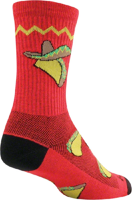 SockGuy Crew Taco Socks - 6" Red Large/X-Large