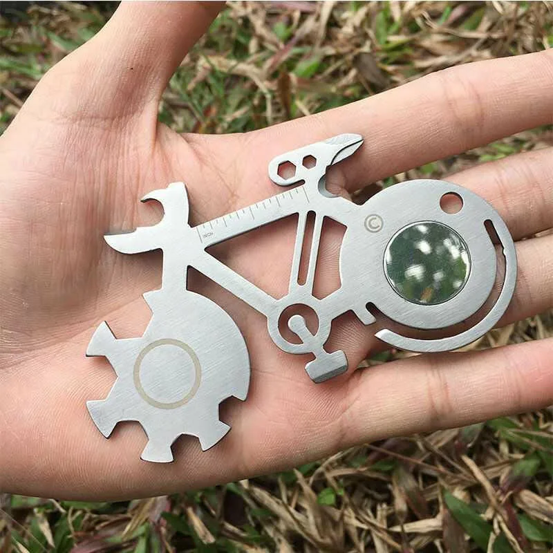 Creative Bike Design Tool Card Mini Portable Bike Tool EDC Key Tool Card