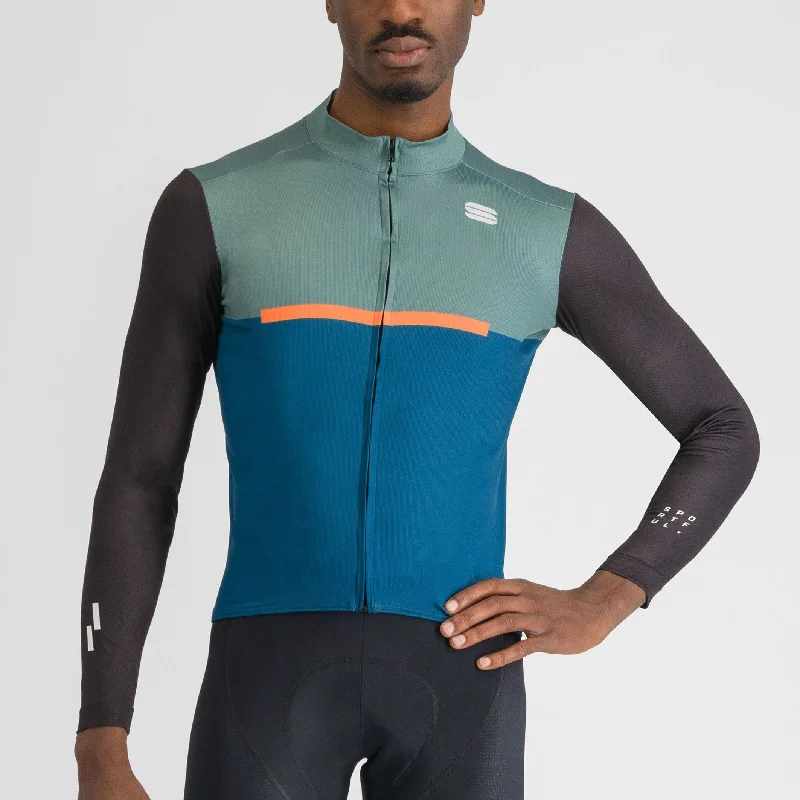 Maglia maniche lunghe Sportful Pista - Blu verde