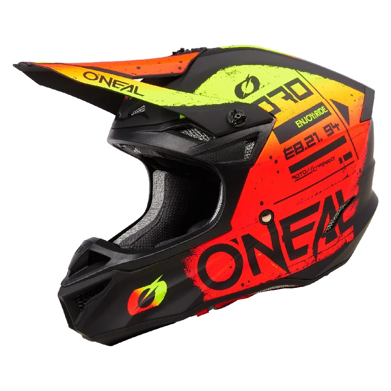 ONEAL 2025 5 SERIES SCARZ HELMET - BLACK/RED/YELLOW