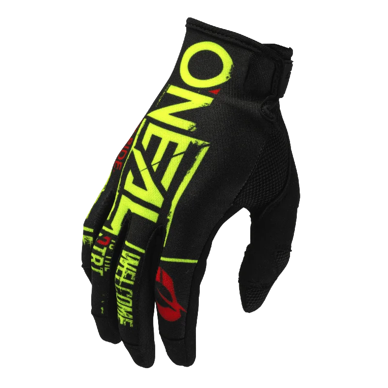 ONEAL 2024 YOUTH MAYHEM ATTACK GLOVES - BLACK/NEON YELLOW