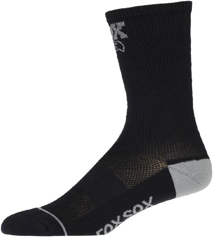 FOX Transfer Coolmax Socks - Black 7" Small/Medium