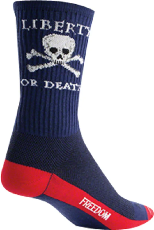 SockGuy Crew Liberty or Death Socks - 6" Blue Large/X-Large