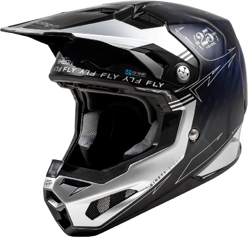 FLY 2024 FORMULA S LEGACY HELMET - BLUE CARBON/SILVER